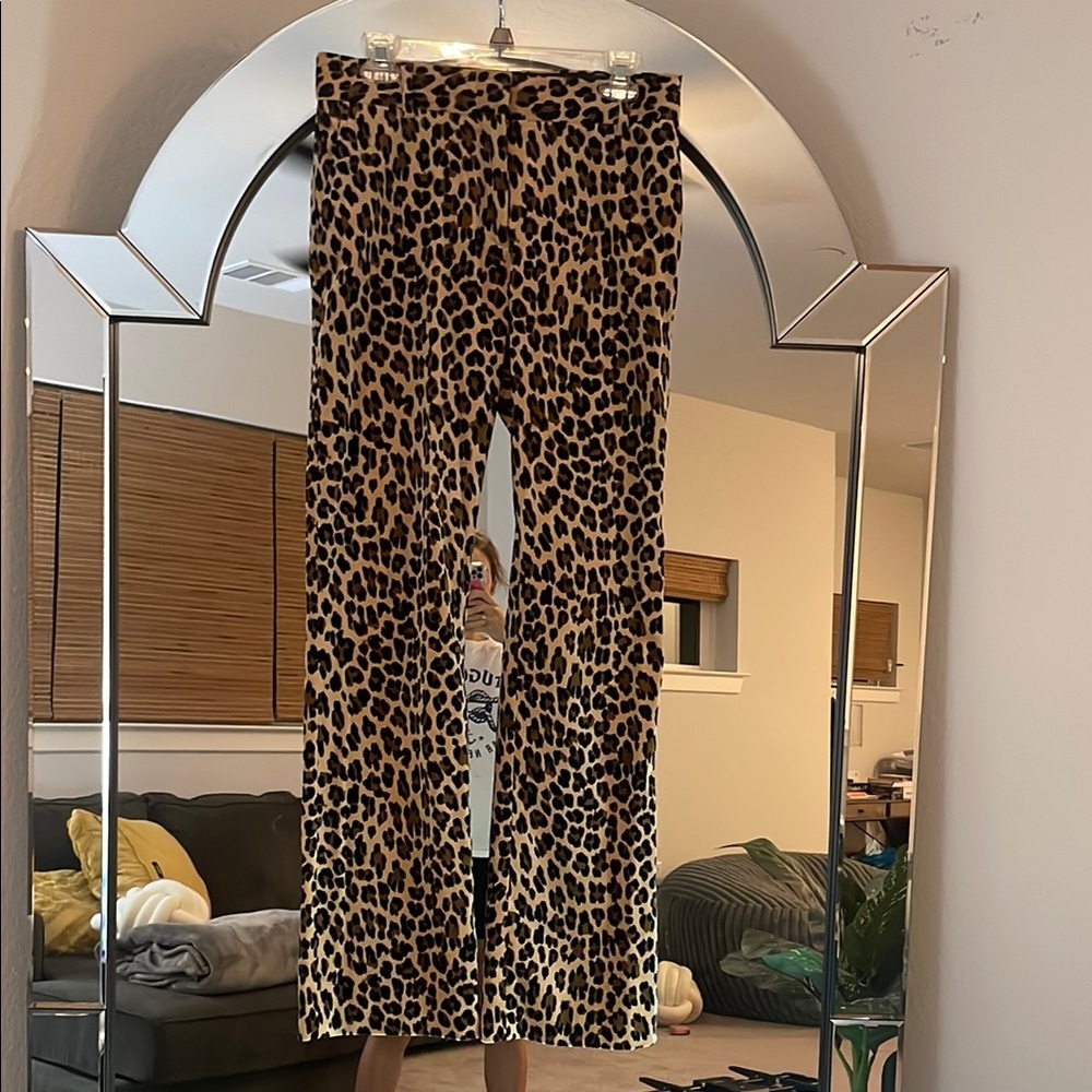 Frame Leopard Print Bootcut Trousers - image 5